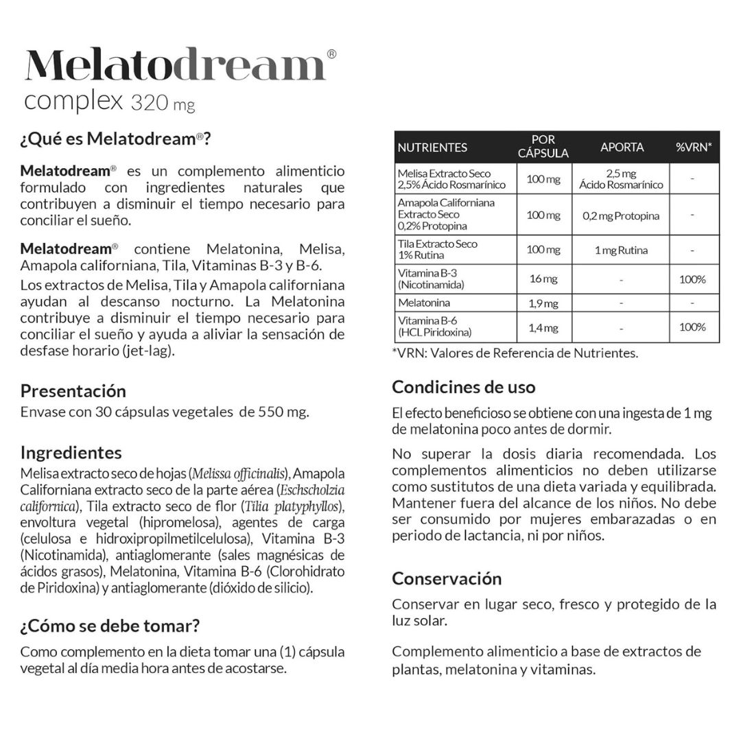Melatodream 30 Cápsulas – Tu Aliado Natural para un Sueño Reparador®