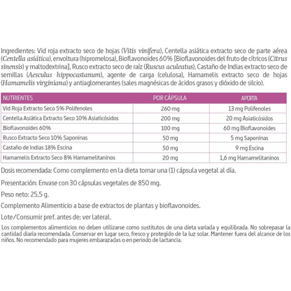 Variless 30 Cápsulas – Complemento alimenticio que ayuda a mejorar la circulación de las piernas®