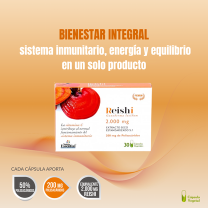 Reishi Sumplemento para la Vitalidad y el Bienestar - 30 Cápsulas